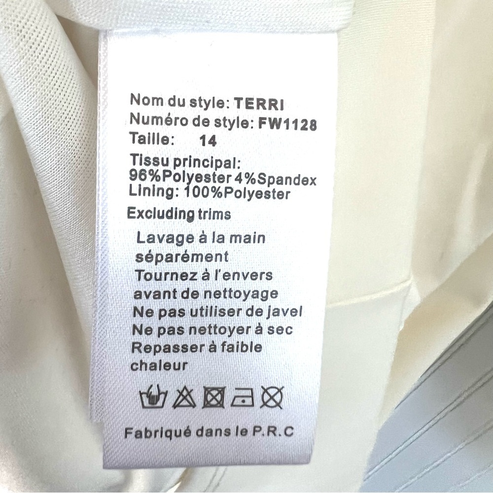 Forever Unique NWT Cream Beaded Sleeve Short Sheath Cocktail Dress - Picture 8 of 10